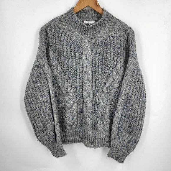 FRNCH Women's Mock Neck Long Sleeve Chunky Knit Sweater Size S NWT - Picture 1 of 11